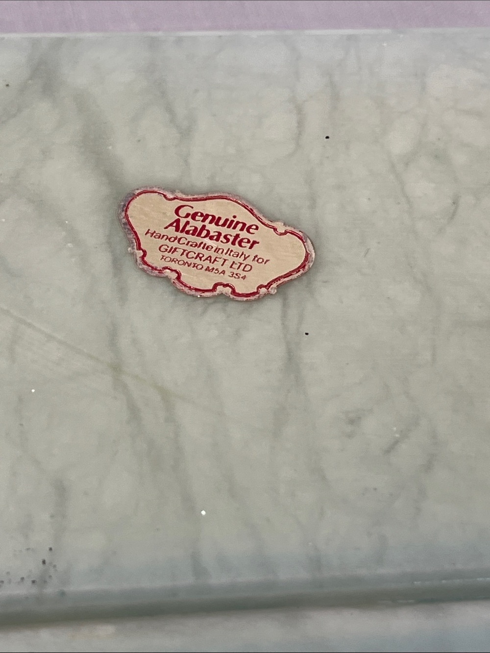 Genuine alabaster jewellery box trinket dish
Italy, Giftcraft Ltd
Vintage - Picture 5 of 9